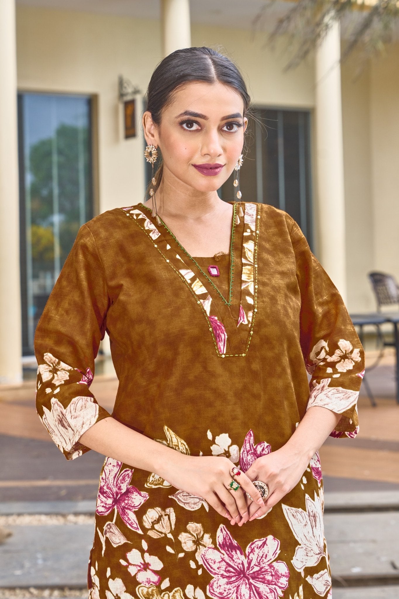 Bloom – Printed Cotton Festive Co - ord Set - Kalanandi the art of timeless fashion - DIVA - 128