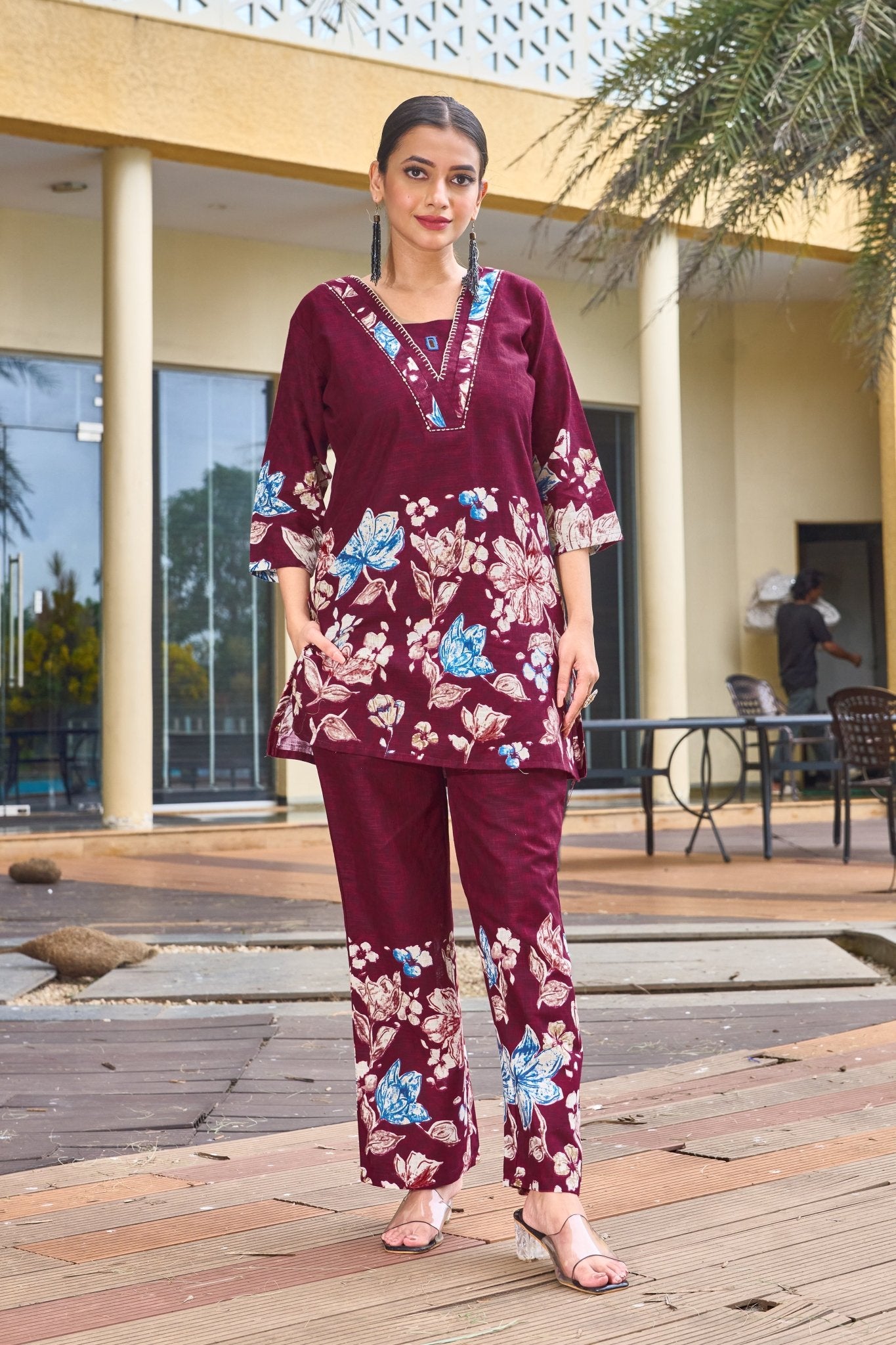 Bloom – Printed Cotton Festive Co - ord Set - Kalanandi the art of timeless fashion - DIVA - 128