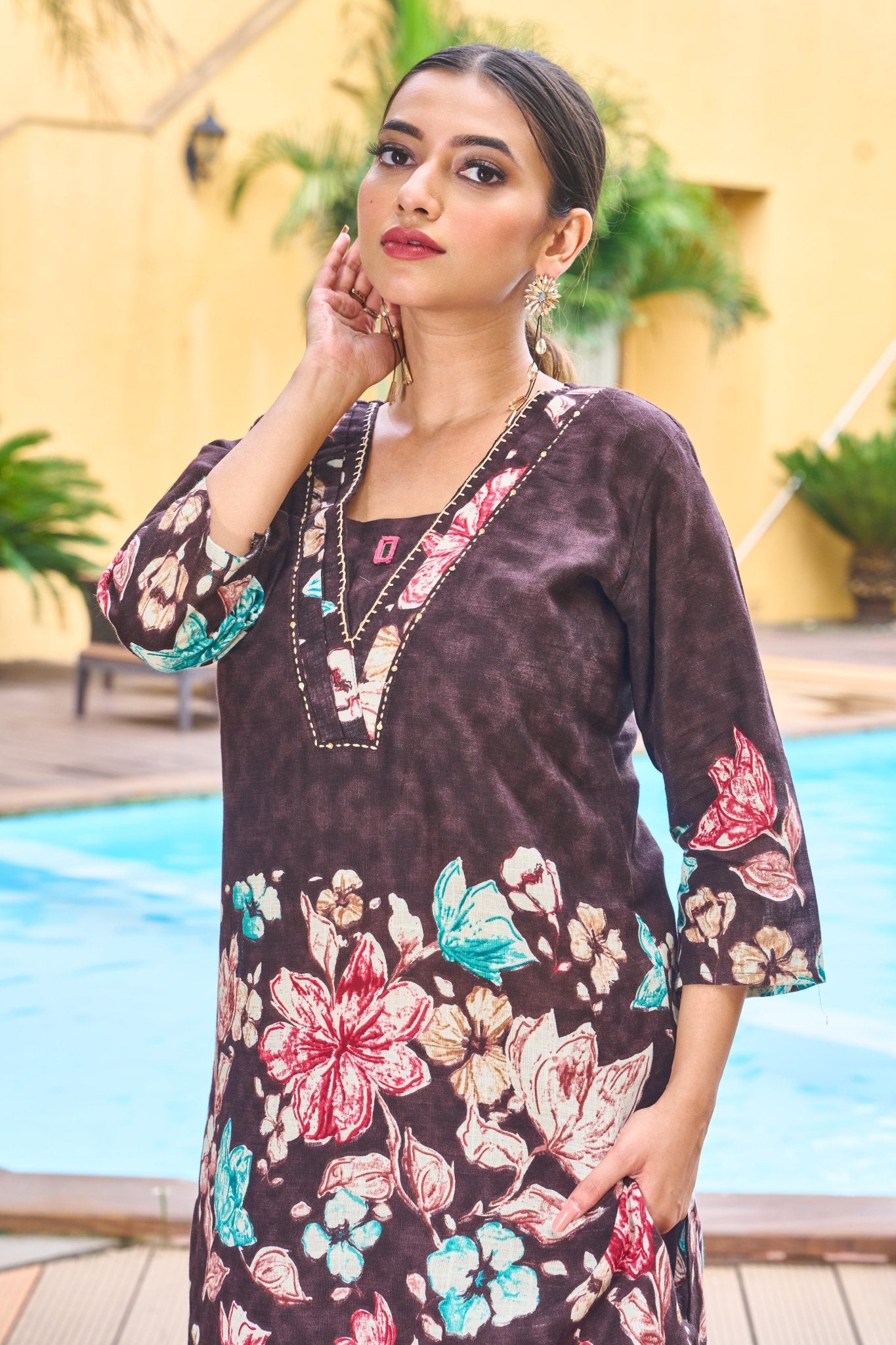 Bloom – Printed Cotton Festive Co - ord Set - Kalanandi the art of timeless fashion - DIVA - 128