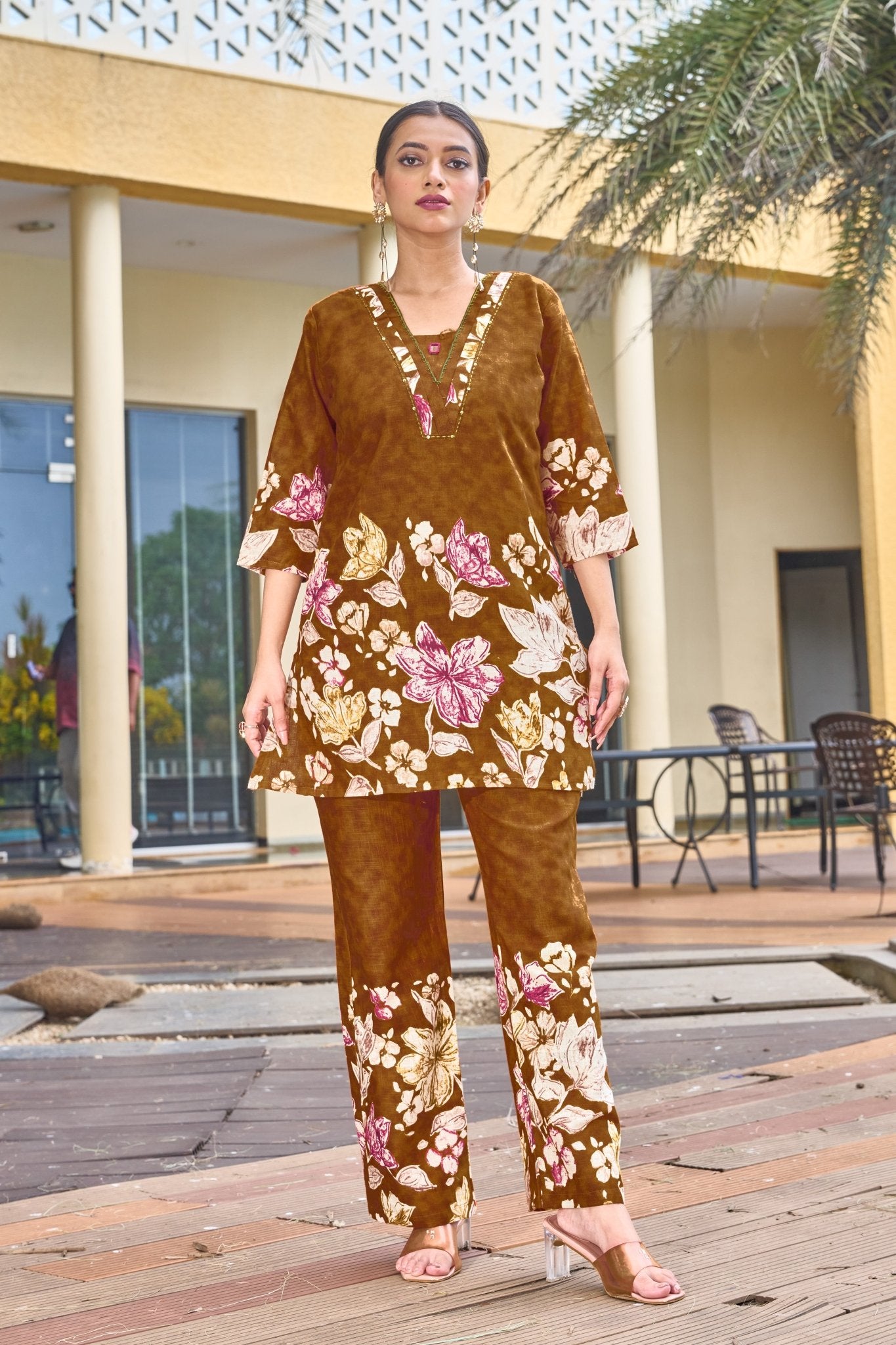 Bloom – Printed Cotton Festive Co - ord Set - Kalanandi the art of timeless fashion - DIVA - 128