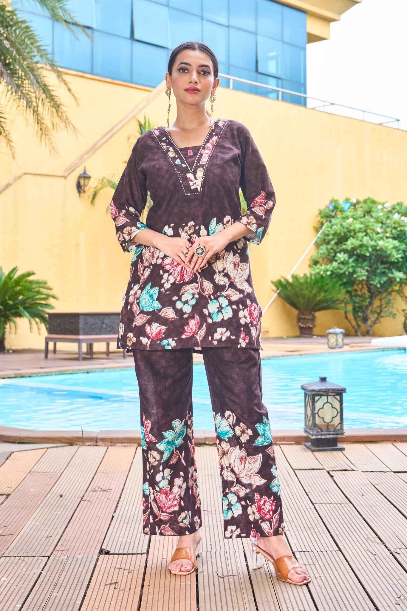 Bloom – Printed Cotton Festive Co - ord Set - Kalanandi the art of timeless fashion - DIVA - 128