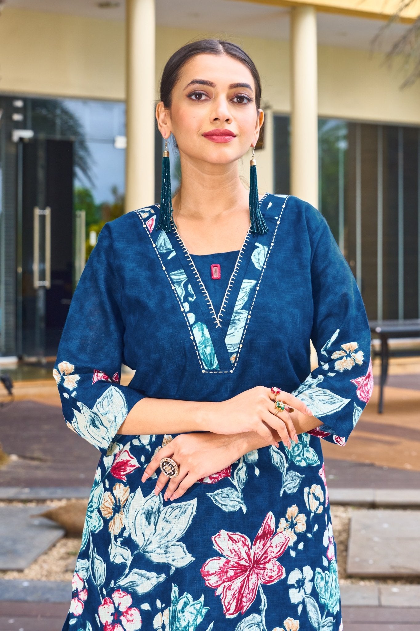 Bloom – Printed Cotton Festive Co - ord Set - Kalanandi the art of timeless fashion - DIVA - 128