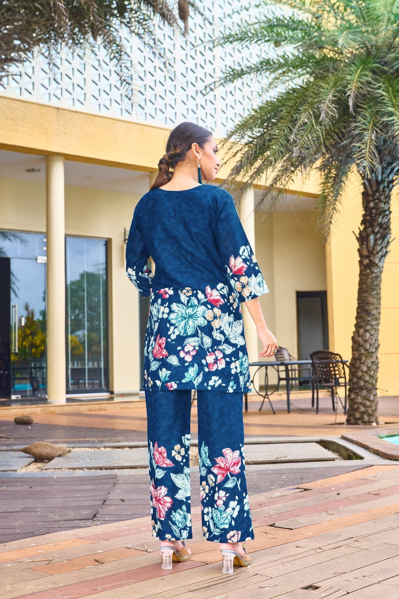 Bloom – Printed Cotton Festive Co - ord Set - Kalanandi the art of timeless fashion - DIVA - 128