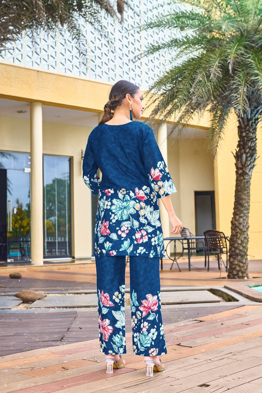 Bloom – Printed Cotton Festive Co - ord Set - Kalanandi the art of timeless fashion - DIVA - 128