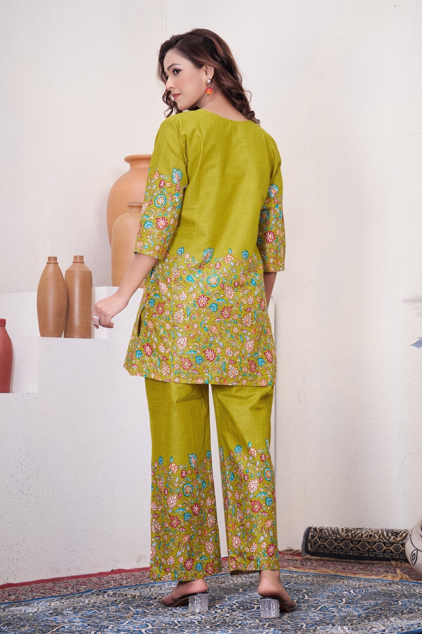 Designer Floral Print Co - Ord Set for Women - Kalanandi the art of timeless fashion - Co - Ord Set