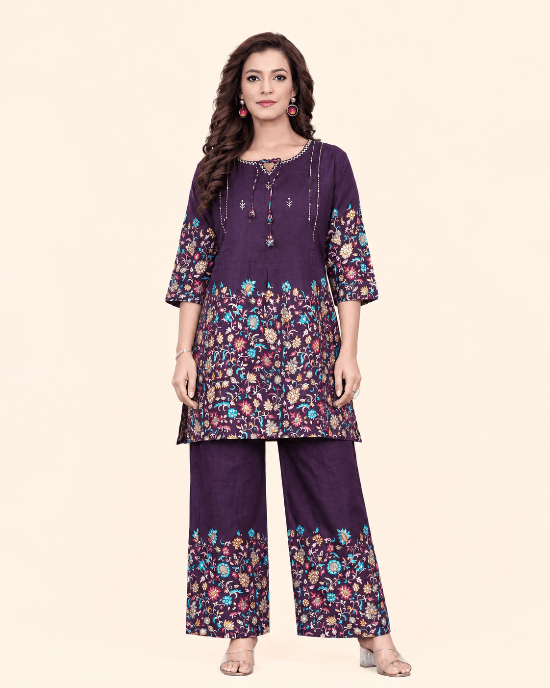 Designer Floral Print Co-Ord Set for Women - Kalanandi the art of timeless fashion - Co-Ord Set
