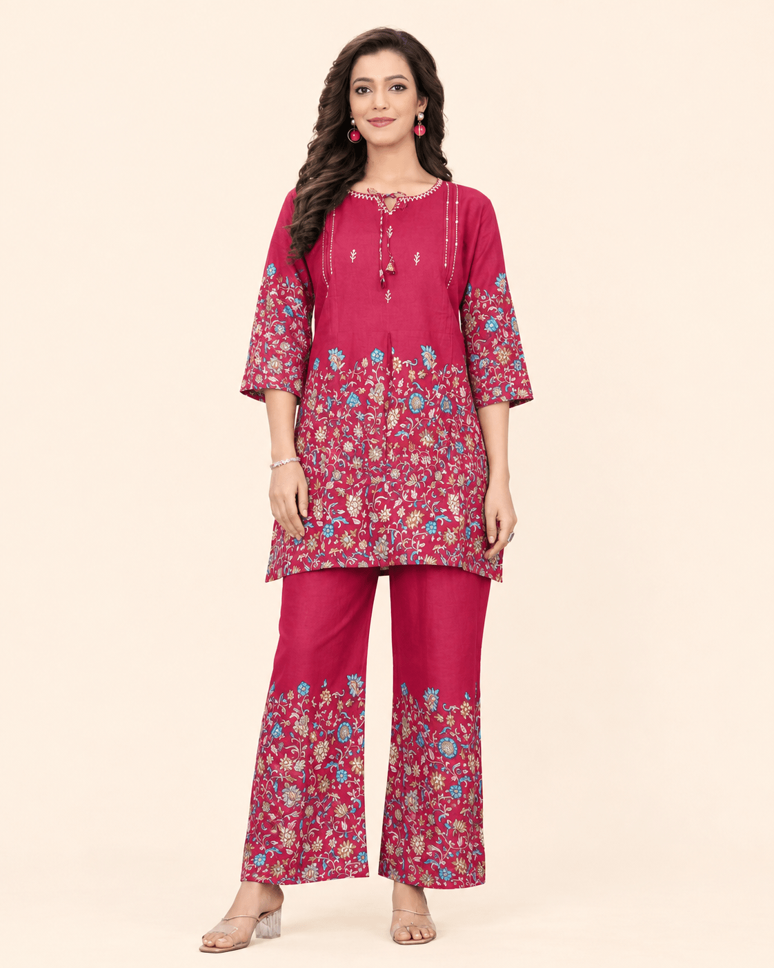 Designer Floral Print Co-Ord Set for Women - Kalanandi the art of timeless fashion - Co-Ord Set