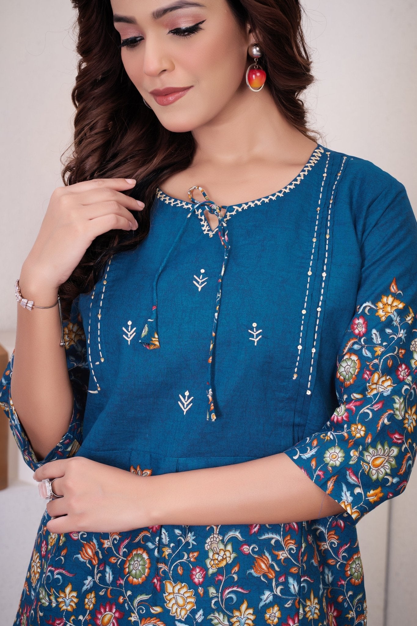 Designer Floral Print Co - Ord Set for Women - Kalanandi the art of timeless fashion - Co - Ord Set