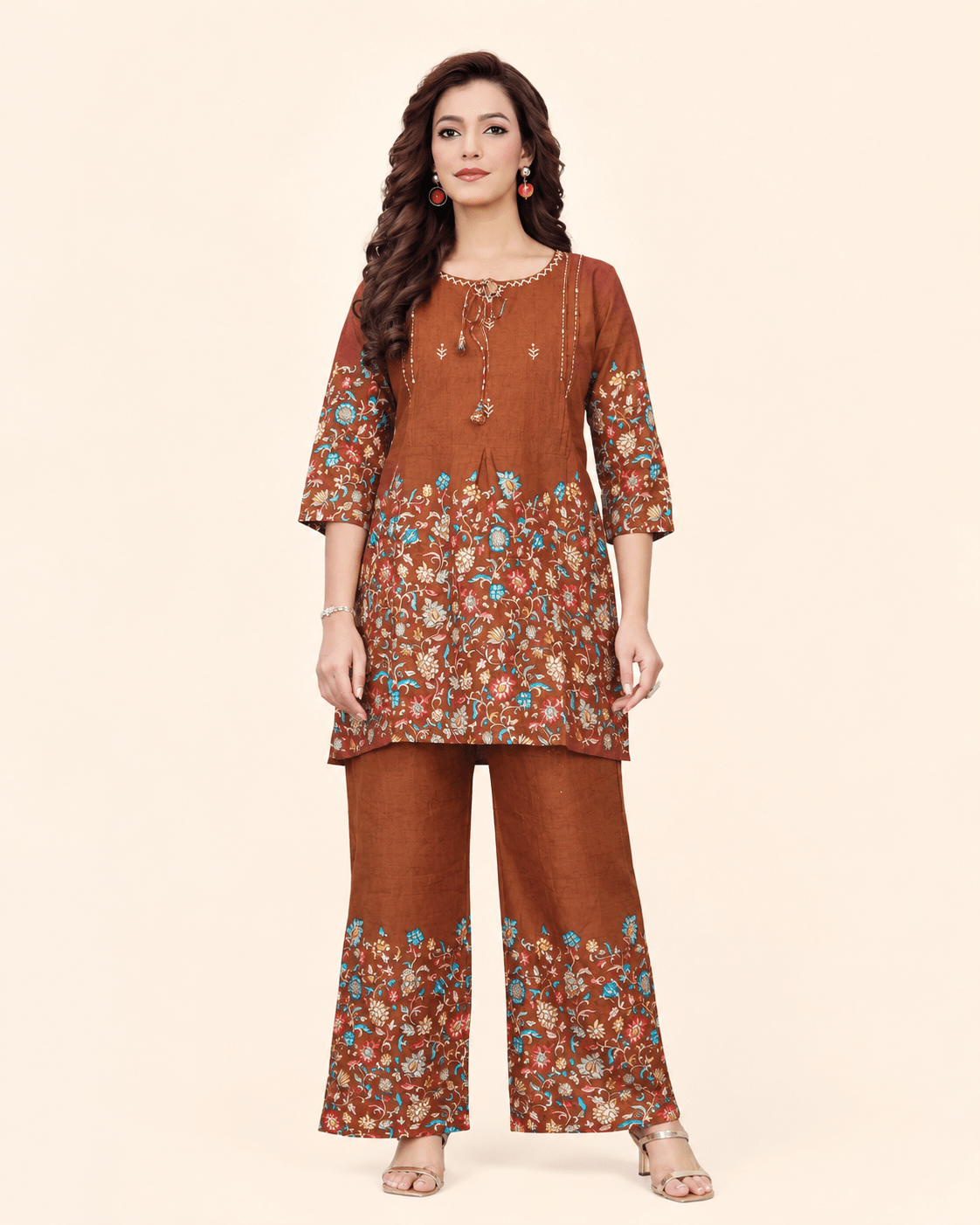 Designer Floral Print Co-Ord Set for Women - Kalanandi the art of timeless fashion - Co-Ord Set