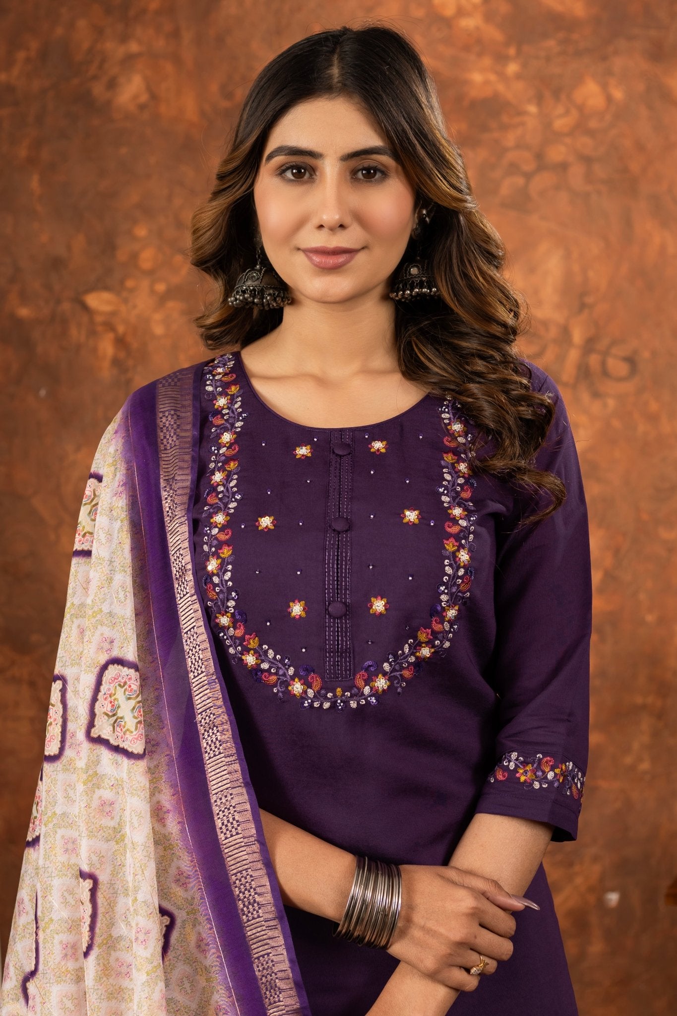Elegant Straight Kurti Pant Dupatta Set - Kalanandi the art of timeless fashion - DIVA - 101
