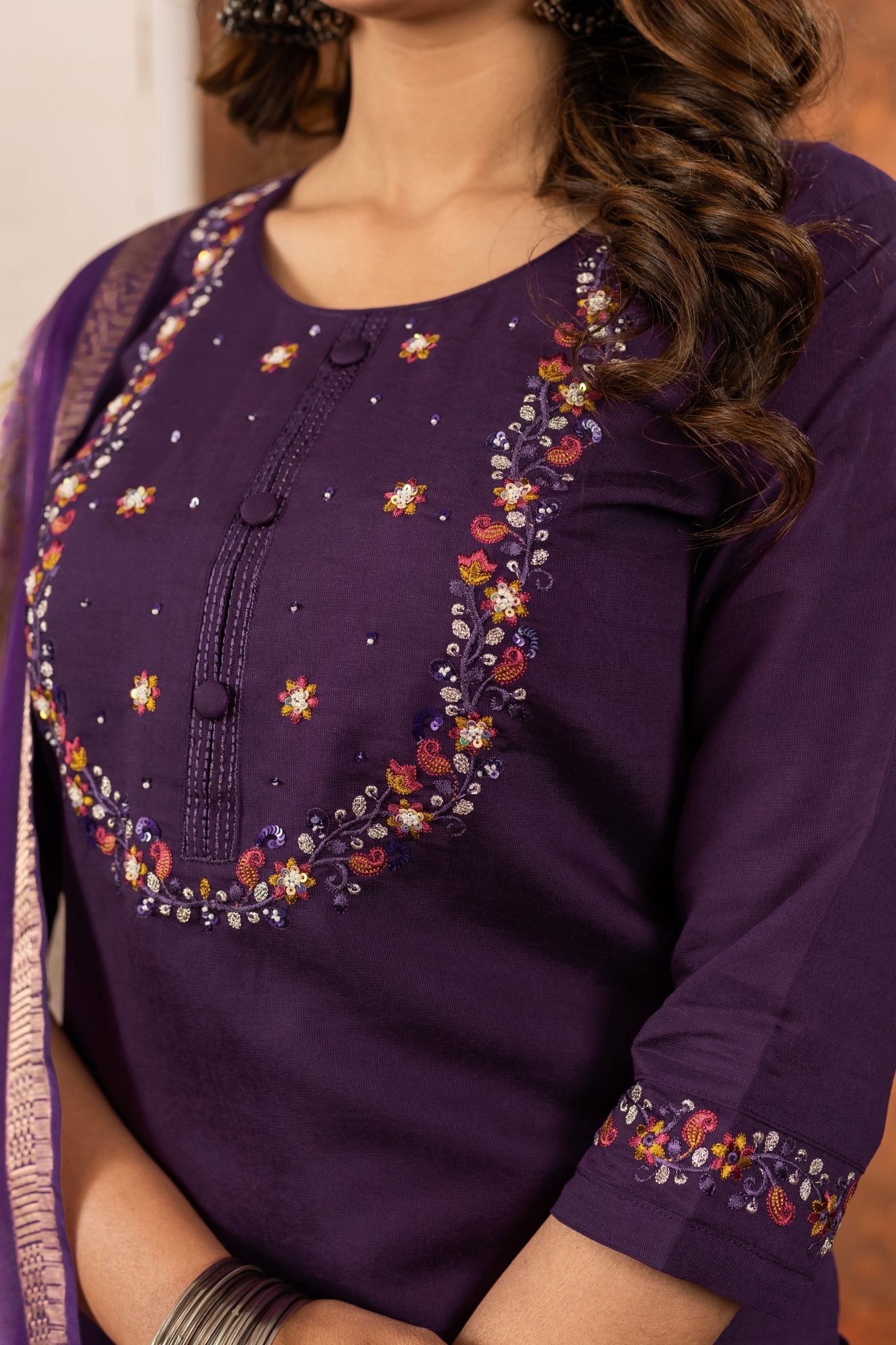 Elegant Straight Kurti Pant Dupatta Set - Kalanandi the art of timeless fashion - DIVA - 101
