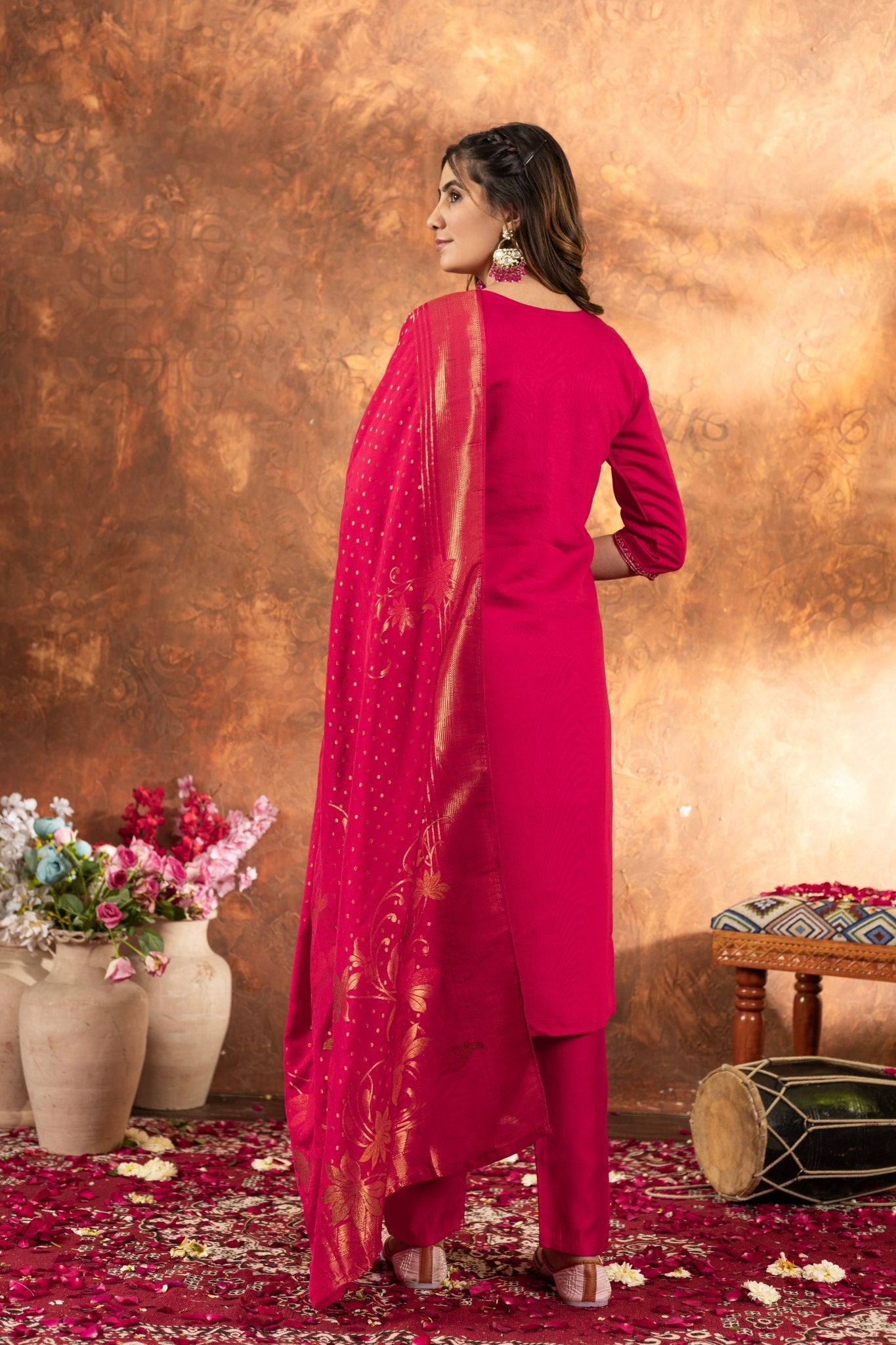 Elegant Straight Kurti Pant Dupatta Set - Kalanandi the art of timeless fashion - DIVA - 103