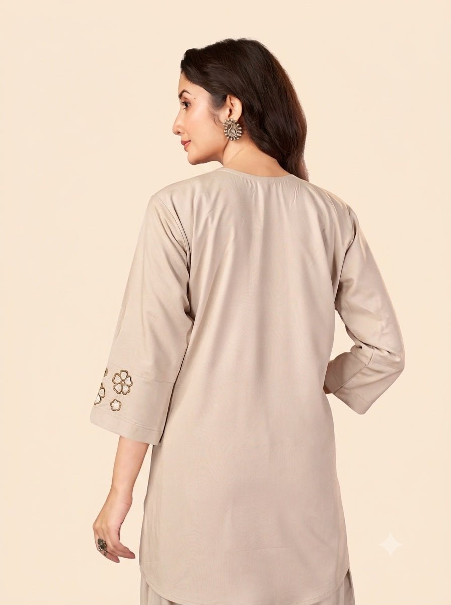 Floral Threadwork Embroidered Co-Ord Sets for Women - Kalanandi the art of timeless fashion - Co-Ord Set