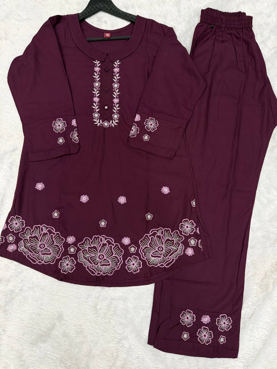Floral Threadwork Embroidered Co-Ord Sets for Women - Kalanandi the art of timeless fashion - Co-Ord Set