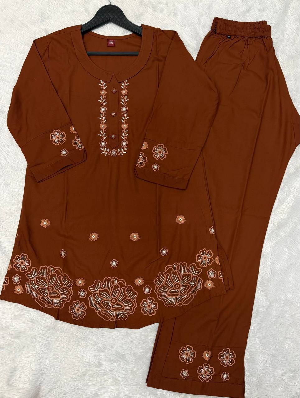 Floral Threadwork Embroidered Co-Ord Sets for Women - Kalanandi the art of timeless fashion - Co-Ord Set