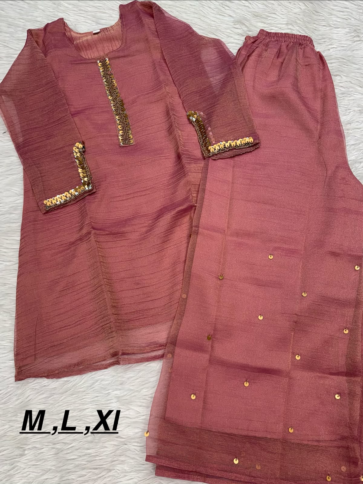 Hand Embroidered Rich Salsa Co-Ord Set with Plazzos - Festive & Party Wear - Kalanandi the art of timeless fashion - Co-Ord Set