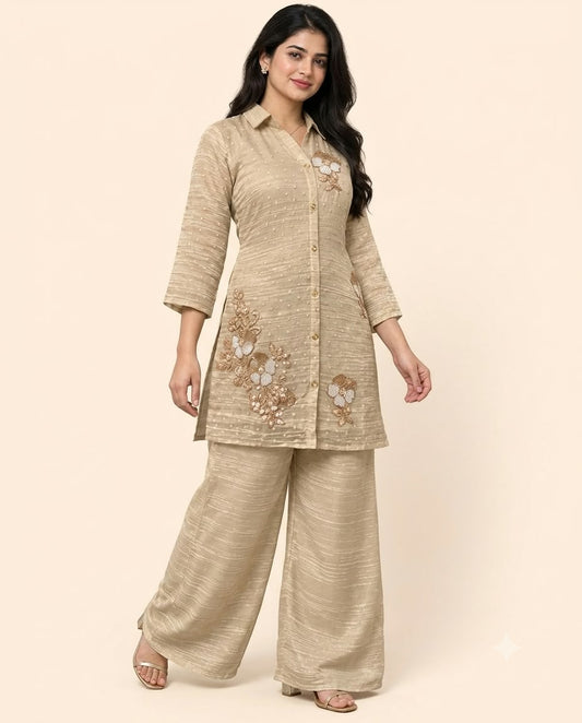 Heavy Beads Work Salsa Butti Co-Ord Set for Women - Festive & Wedding Occasion Wear - Kalanandi the art of timeless fashion - Co-Ord Set