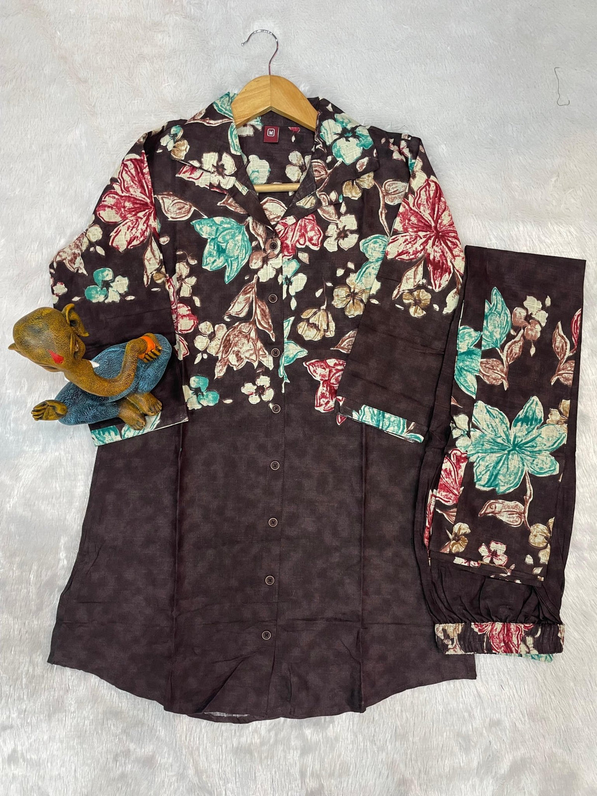 Premium Cotton Printed Co-ord Set for Women | Stylish A-Line Top & Matching Pants - Kalanandi the art of timeless fashion - Co-Ord Set
