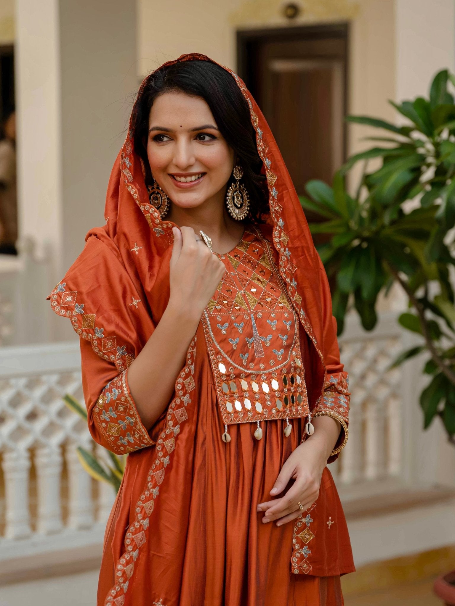 Premium Viscose Roman Silk Anarkali Suit Set for Women - Kalanandi the art of timeless fashion - Anarkali Kurti Set
