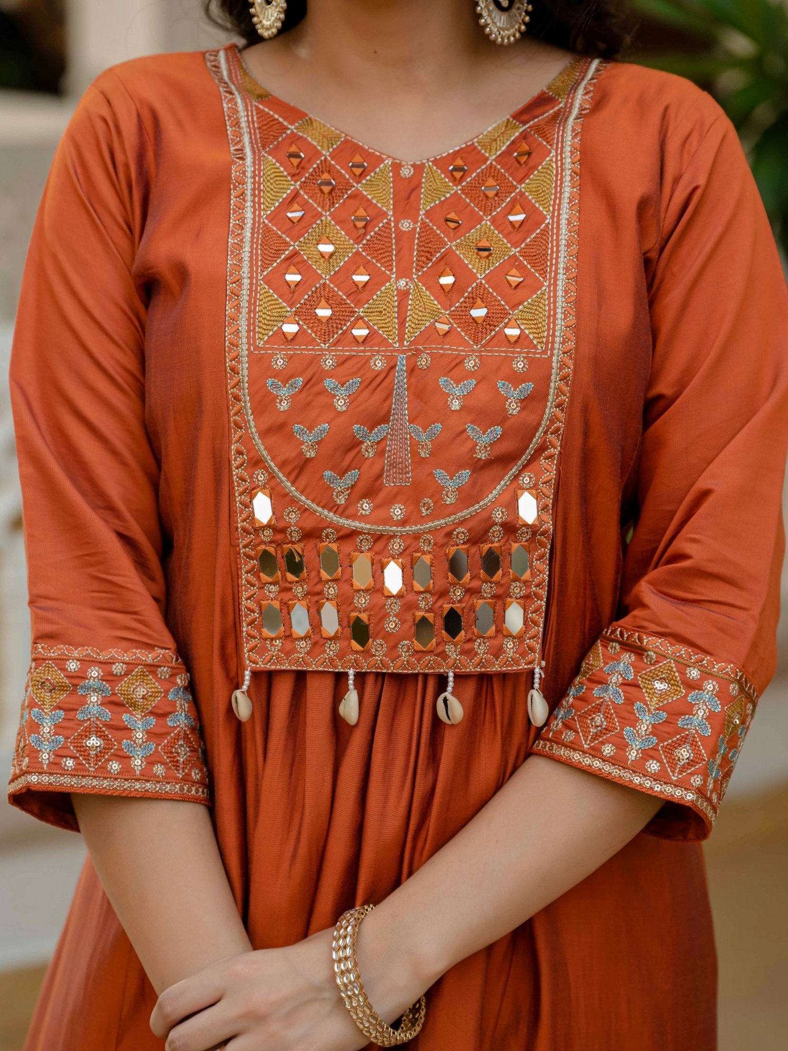 Premium Viscose Roman Silk Anarkali Suit Set for Women - Kalanandi the art of timeless fashion - Anarkali Kurti Set