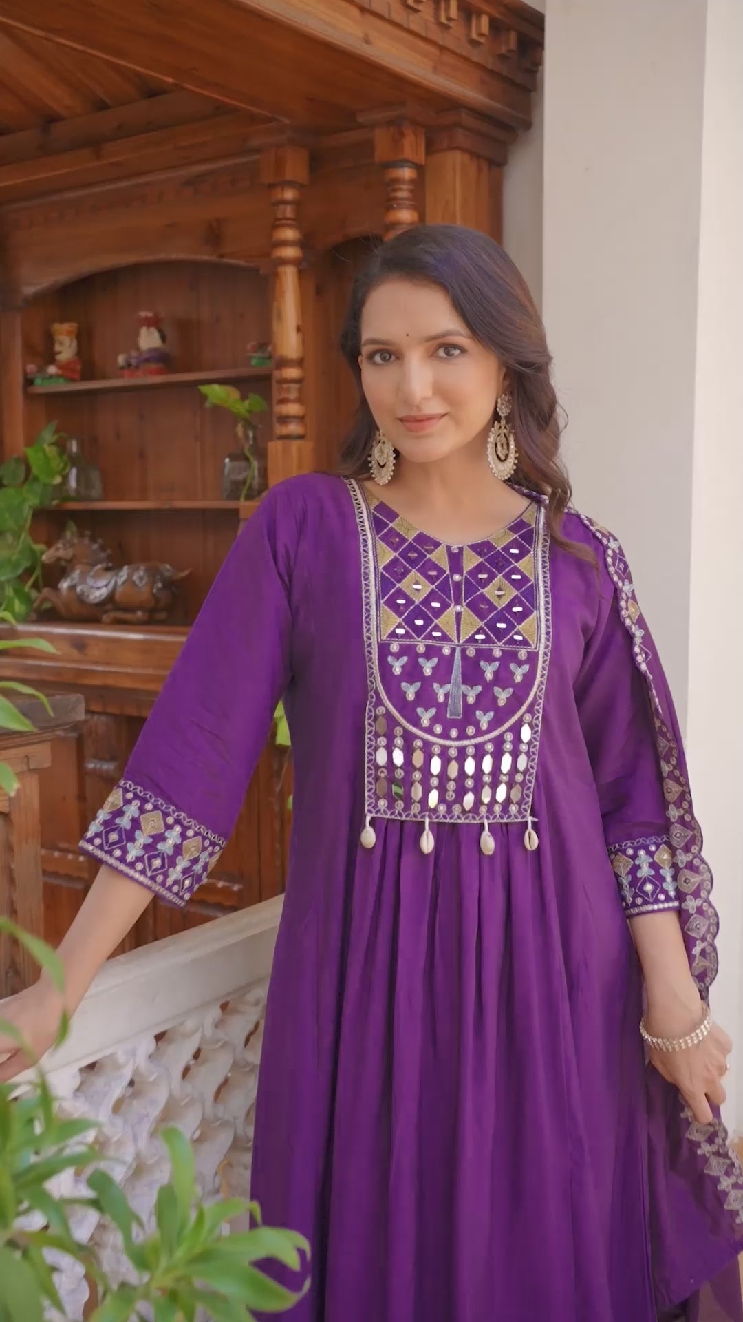 Premium Viscose Roman Silk Anarkali Suit Set for Women