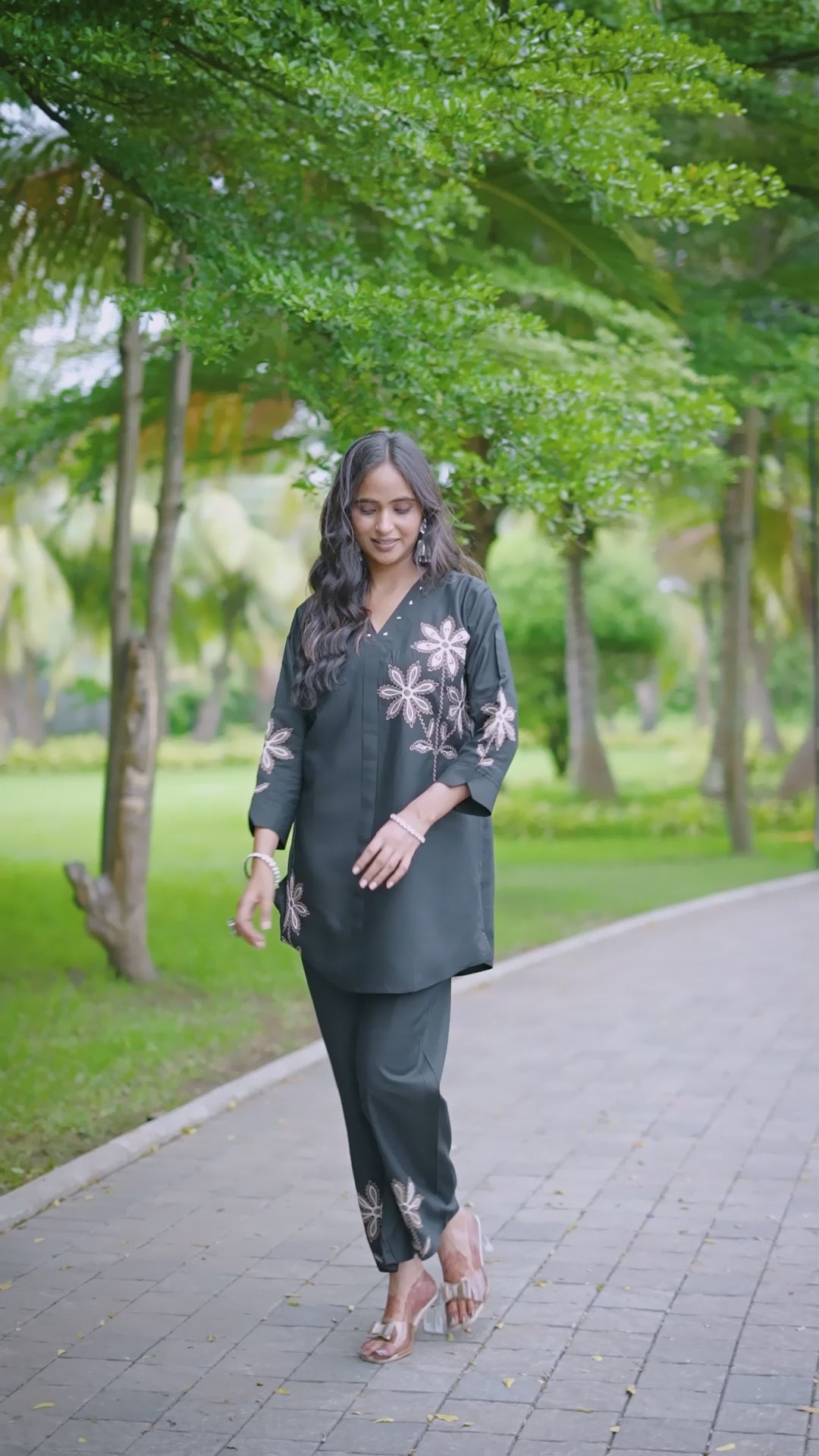 Trendy Embroidered Co-Ord Set for Women in Heavy Rayon