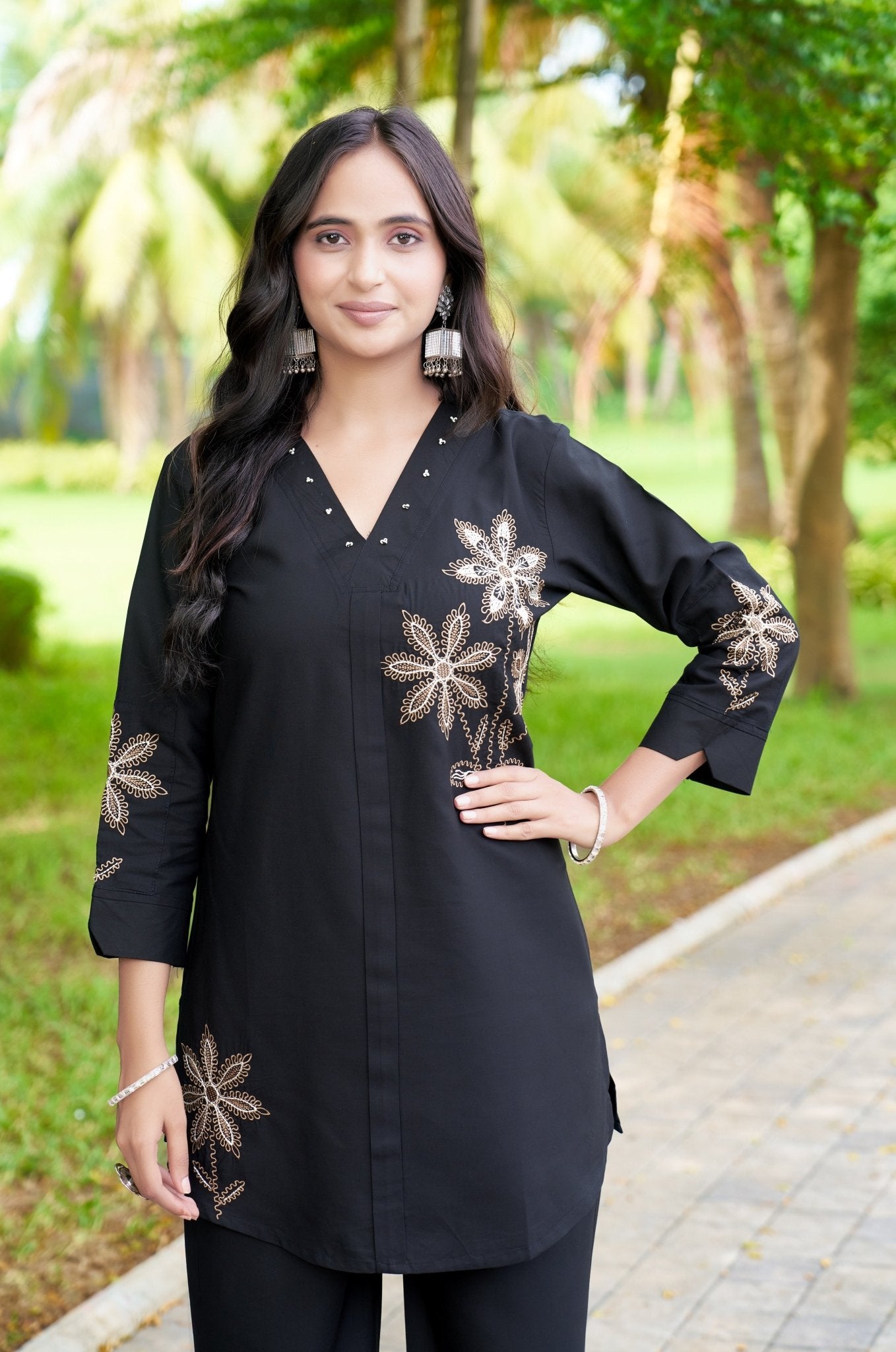 Trendy Embroidered Co - Ord Set for Women in Heavy Rayon - Kalanandi the art of timeless fashion - Co - Ord Set