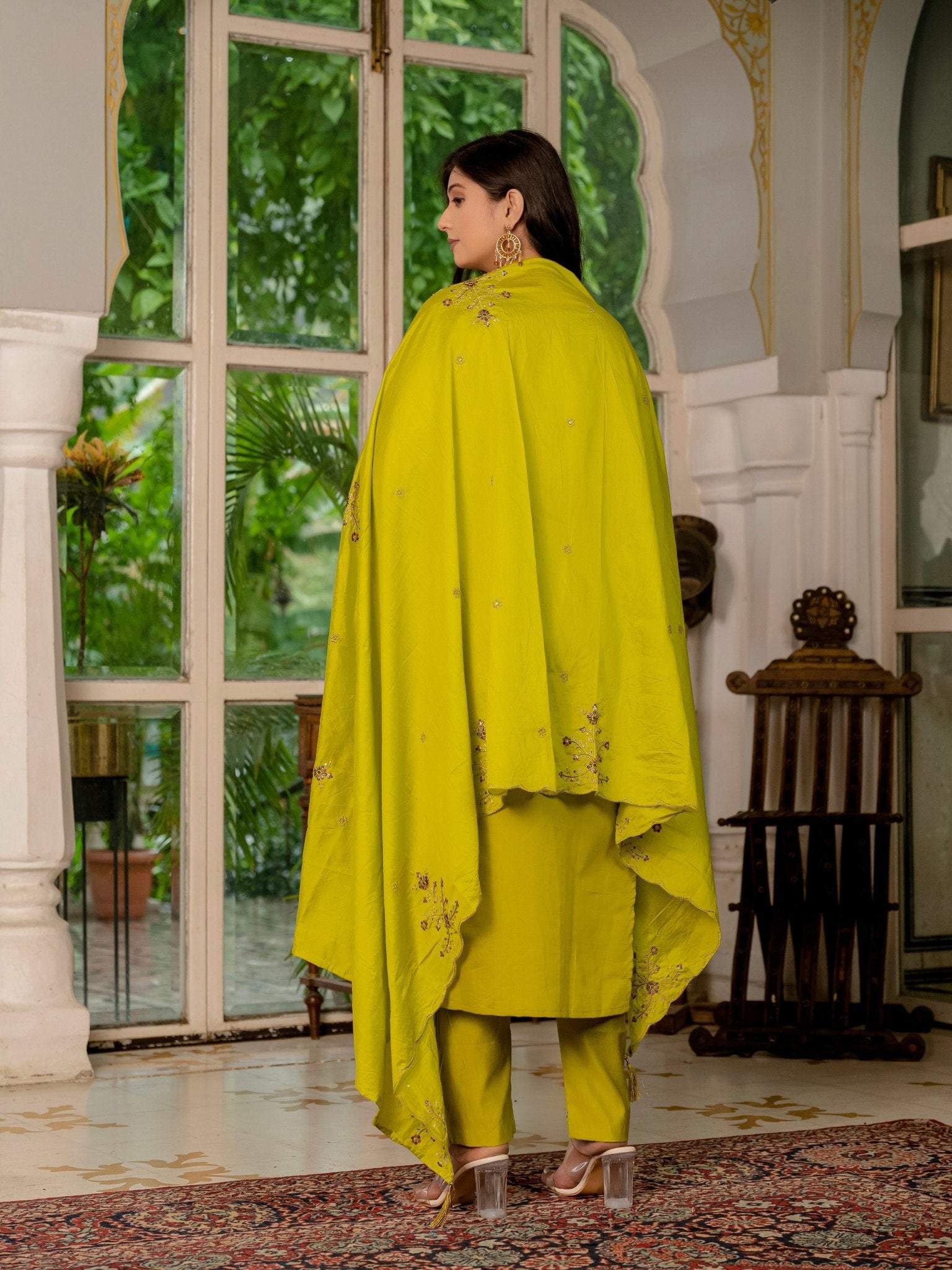 Trendy Embroidered Kurti Suit Set for Women – Perfect Blend of Style & Comfort - Kalanandi the art of timeless fashion - Straight Kurti Pant Dupatta Set