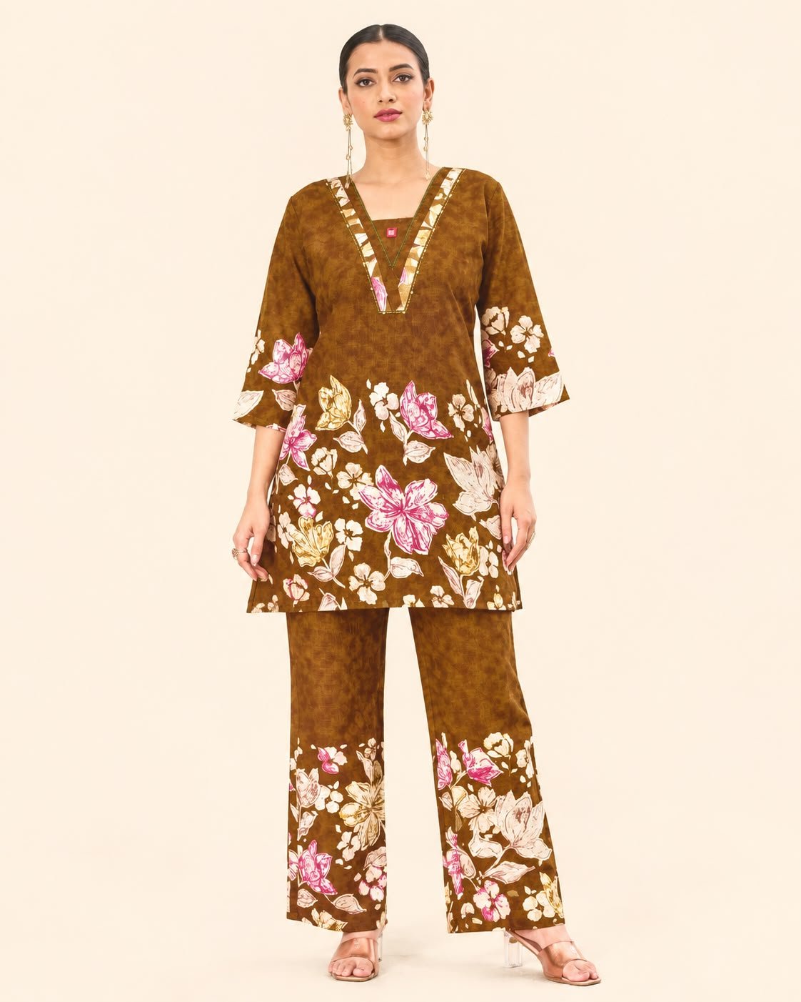 Women's Floral Printed Co-Ord Set for Casual & Festive Wear - Kalanandi the art of timeless fashion - Co-Ord Set